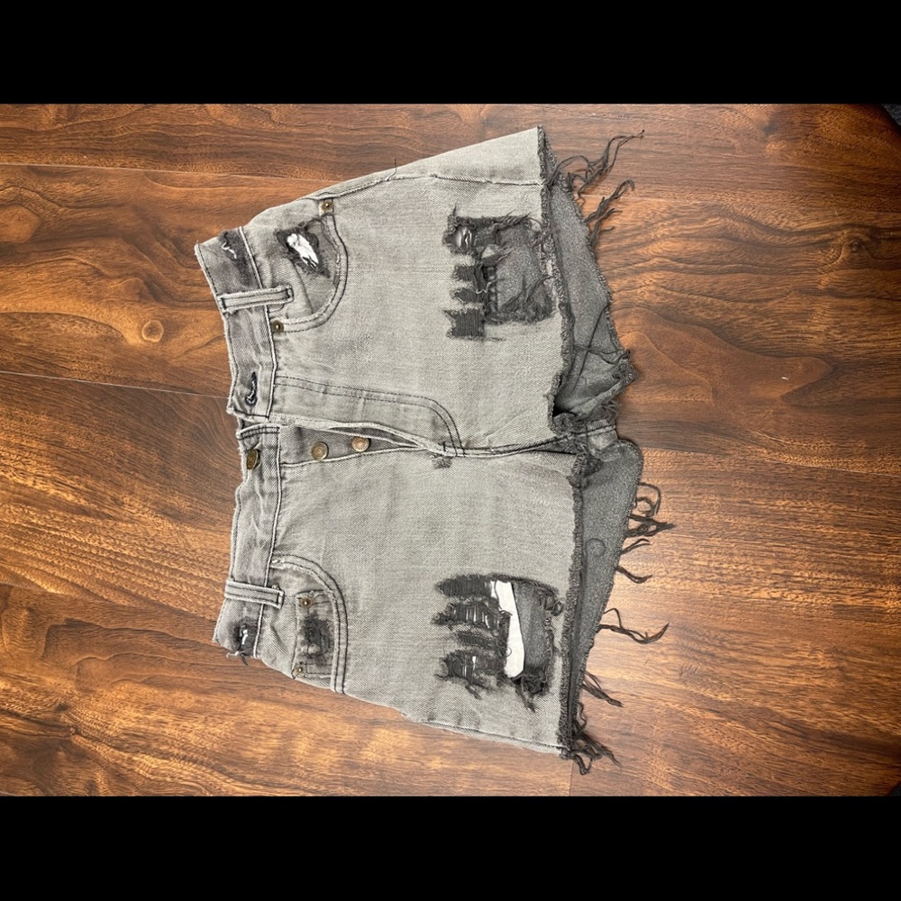 Gently worn distressed Levi shorts